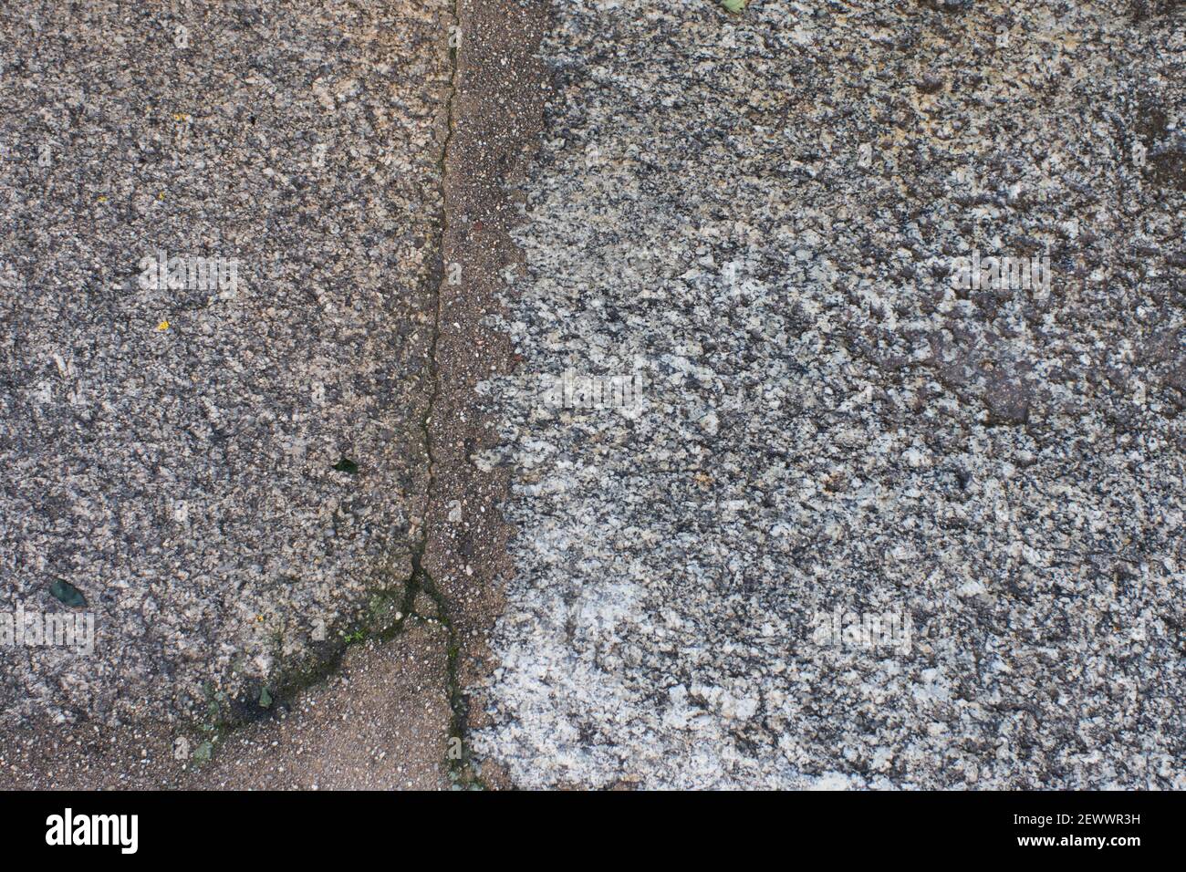 Cement texture with slit on one side, urban ground Stock Photo