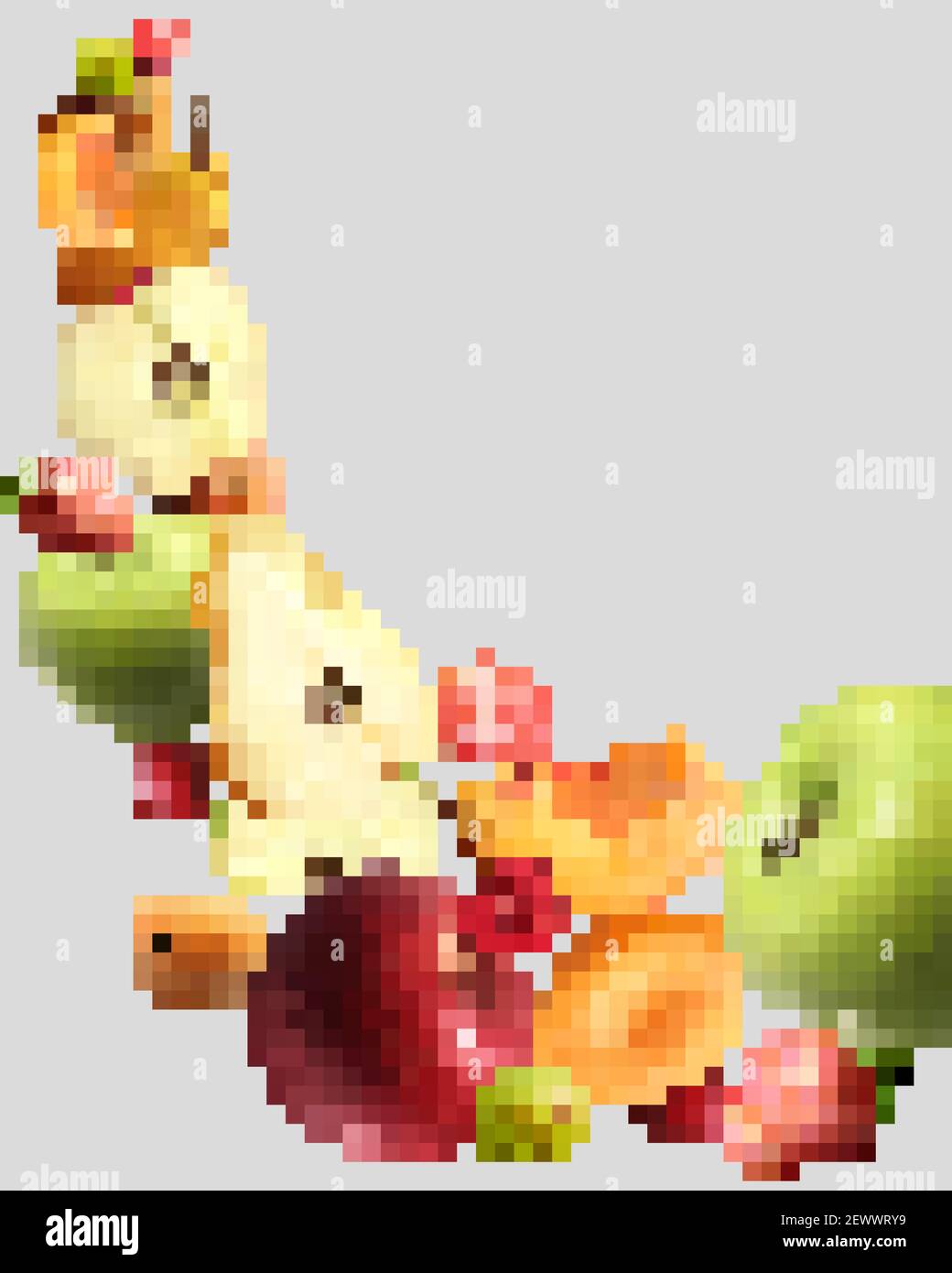 Falling Fruit R Vector Fruits falling abstract transparent background with whole and sliced ...