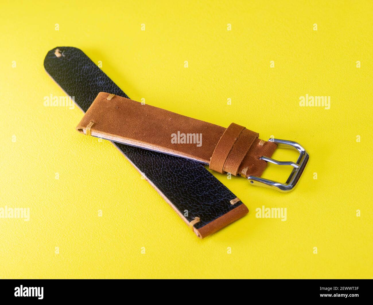 Beautiful leather watch straps Stock Photo Alamy