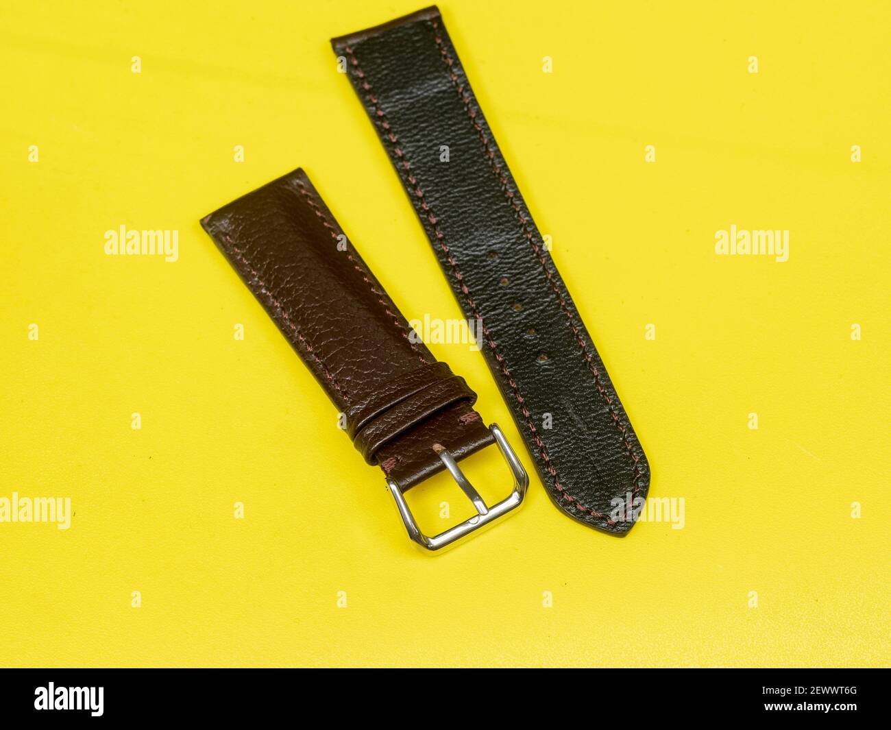 Beautiful leather watch straps Stock Photo Alamy