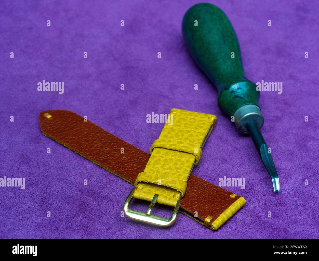 Beautiful leather watch straps Stock Photo Alamy