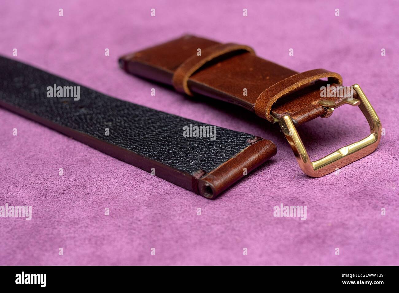 Beautiful leather watch straps Stock Photo Alamy