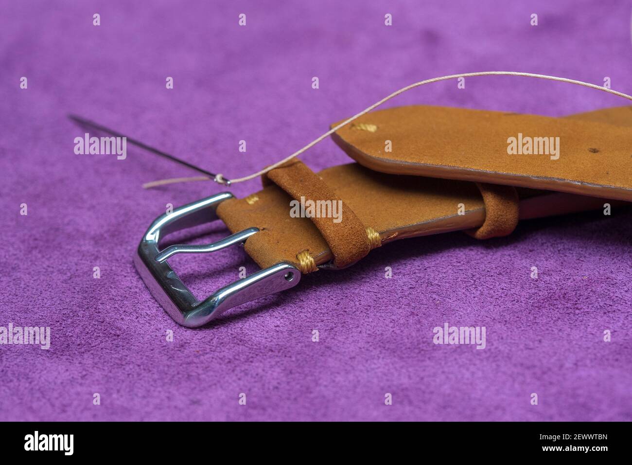 Beautiful leather watch straps Stock Photo - Alamy