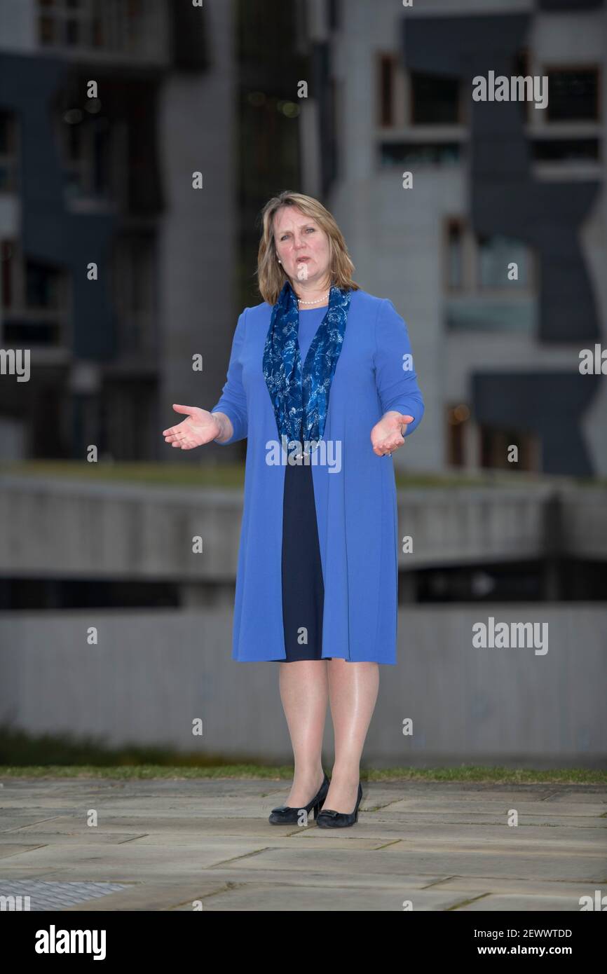 Edinburgh, Scotland, UK. 3rd Mar, 2021. Pictured: Michelle Ballantyne MSP  Scottish Leader of Reform UK and MSP for the South of Scotland. Michelle is  a former Scottish Conservative and Unionist Party Member,