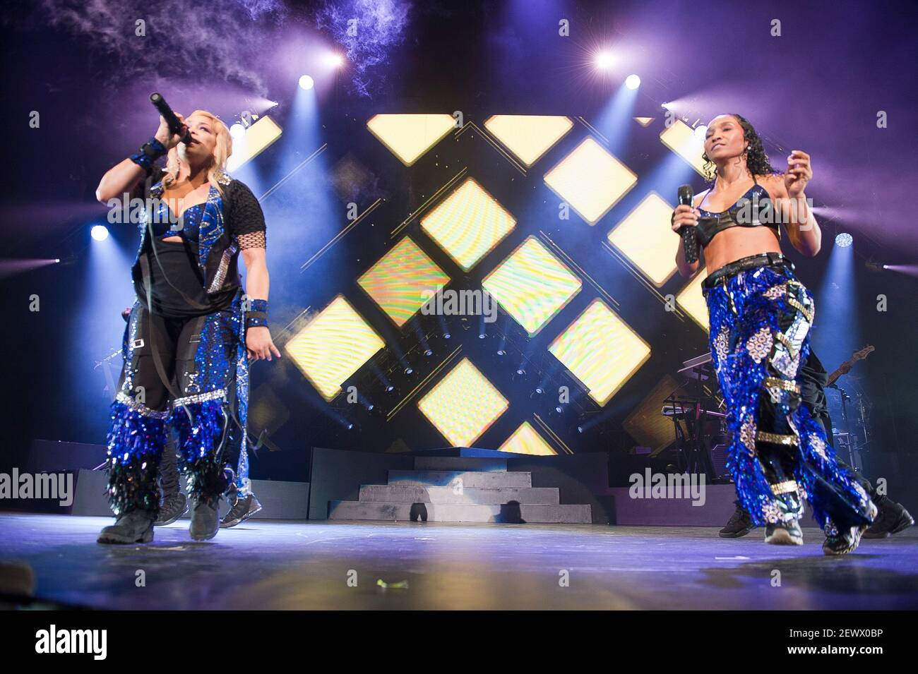 July 27, 2019 Raleigh, North Carolina; USA (LR) TIONNE 'TBOZ' WATKINS and ROZONDA 'CHILLI