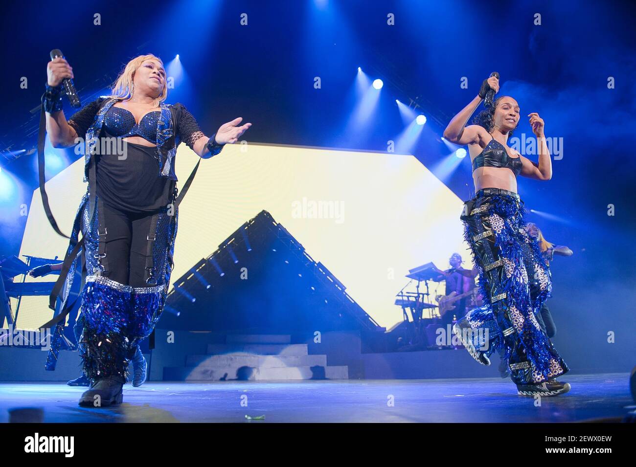 July 27, 2019 Raleigh, North Carolina; USA (LR) TIONNE 'TBOZ' WATKINS and ROZONDA 'CHILLI