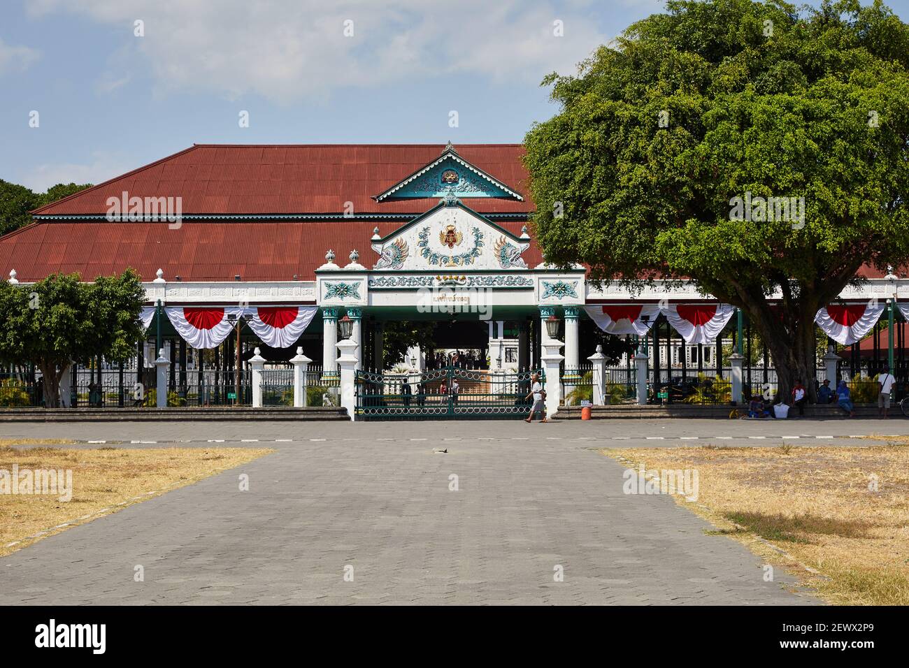Pagelaran hall of the Kraton, or Sultan’s Palace, Yogyakarta, Indonesia Stock Photo