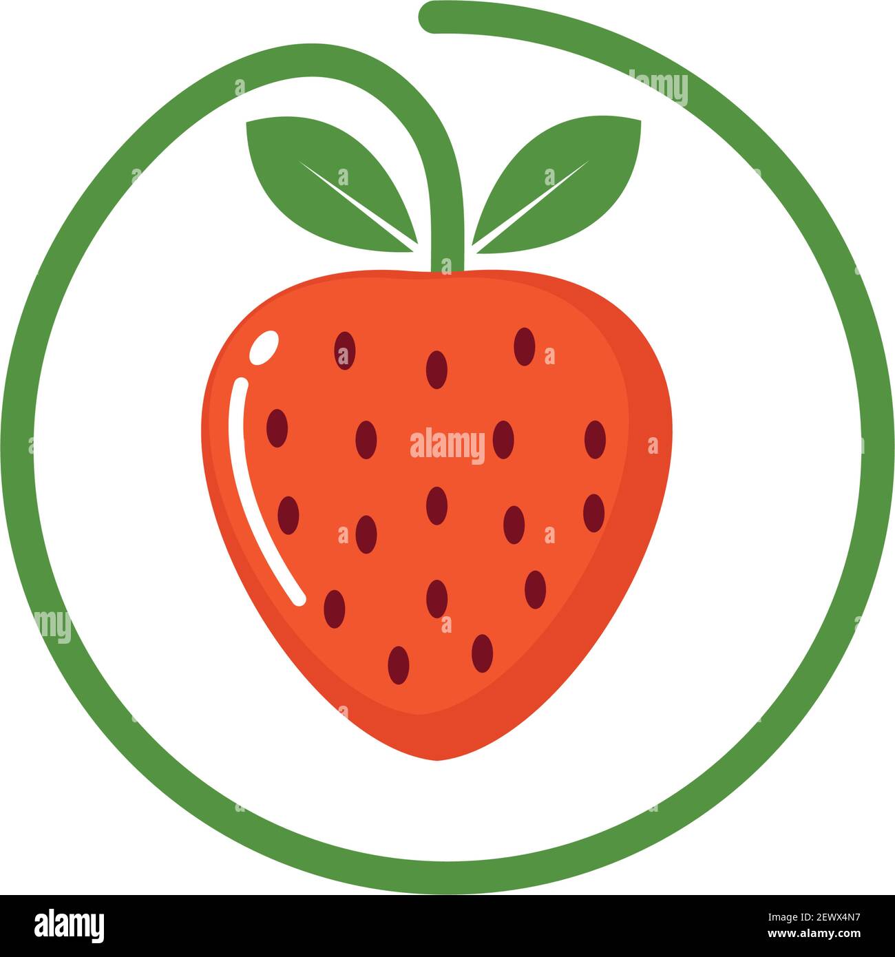 strawberry icon logo vector illustration design Stock Vector Image