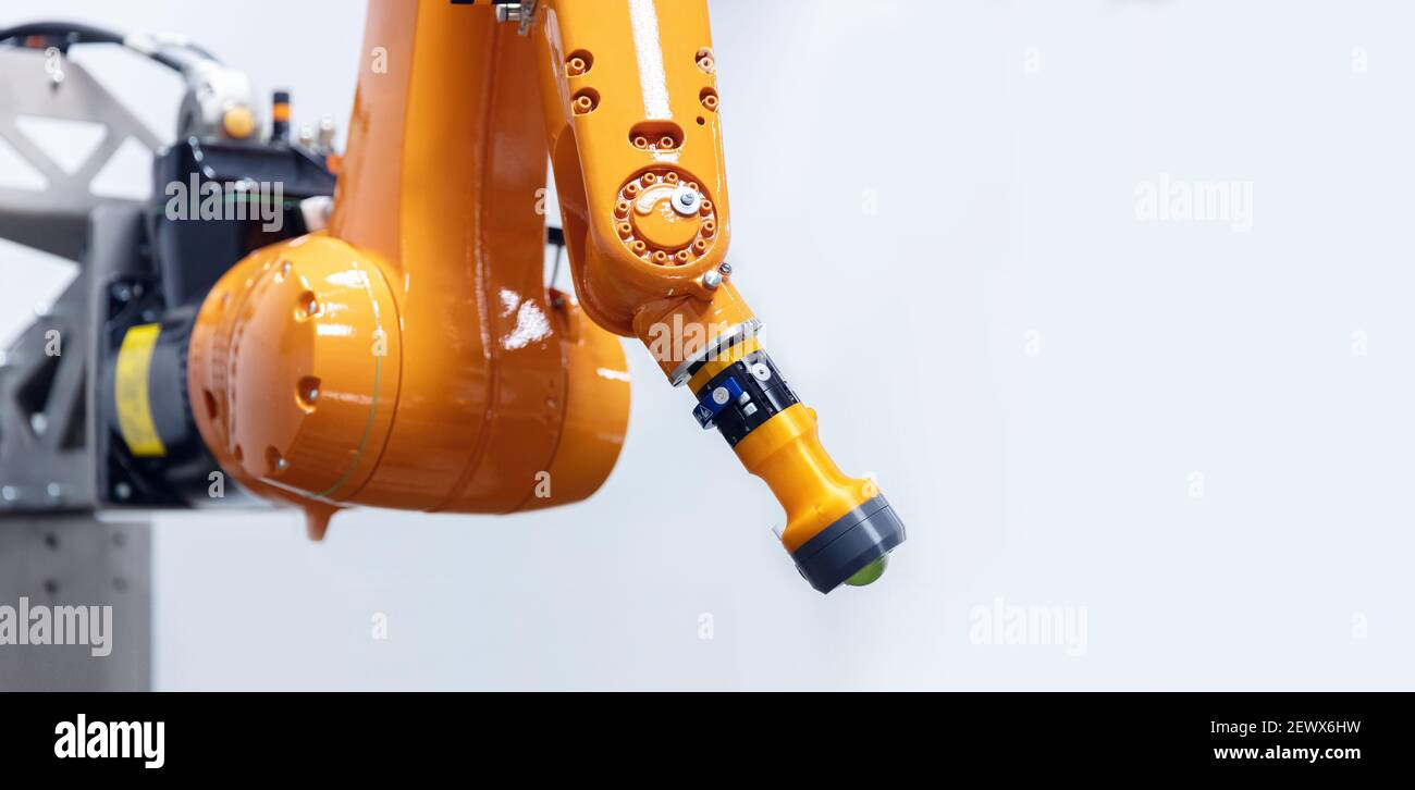 Automatic manipulator arm robot for programming. Modern industrial ...
