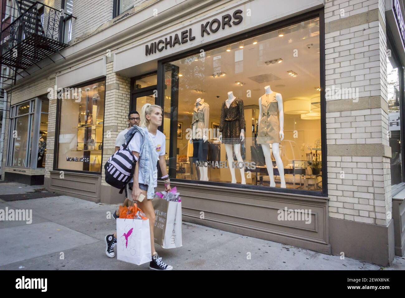 A Michael Kors store in New York on trendy Bleecker Street on Tuesday,  August 4, 2015. Michael Kors is scheduled to report fiscal third-quarter  earnings and revenue prior to the bell on
