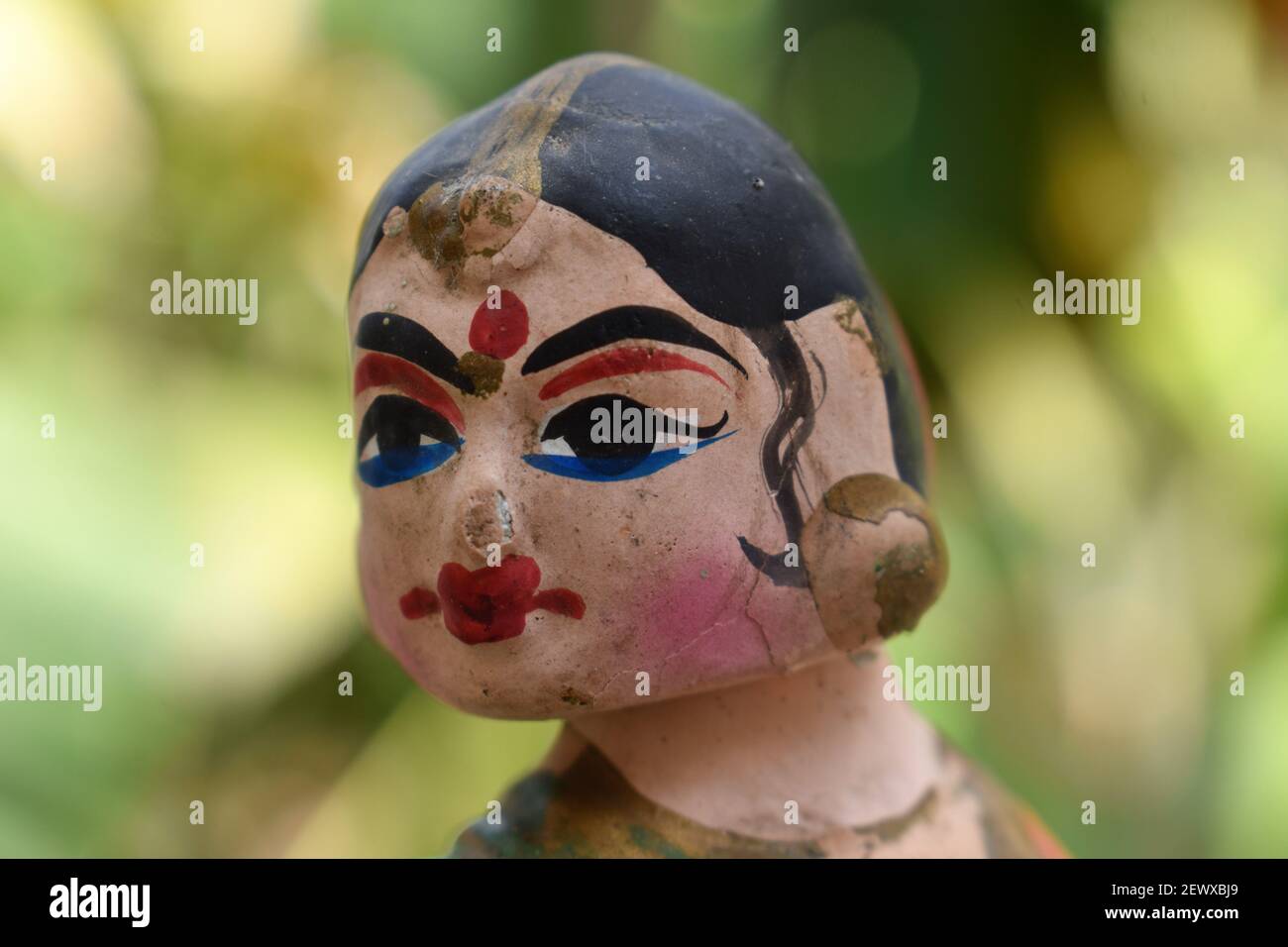 Thanjavur dancing doll in Tamilnadu. Indian toy and traditional dress