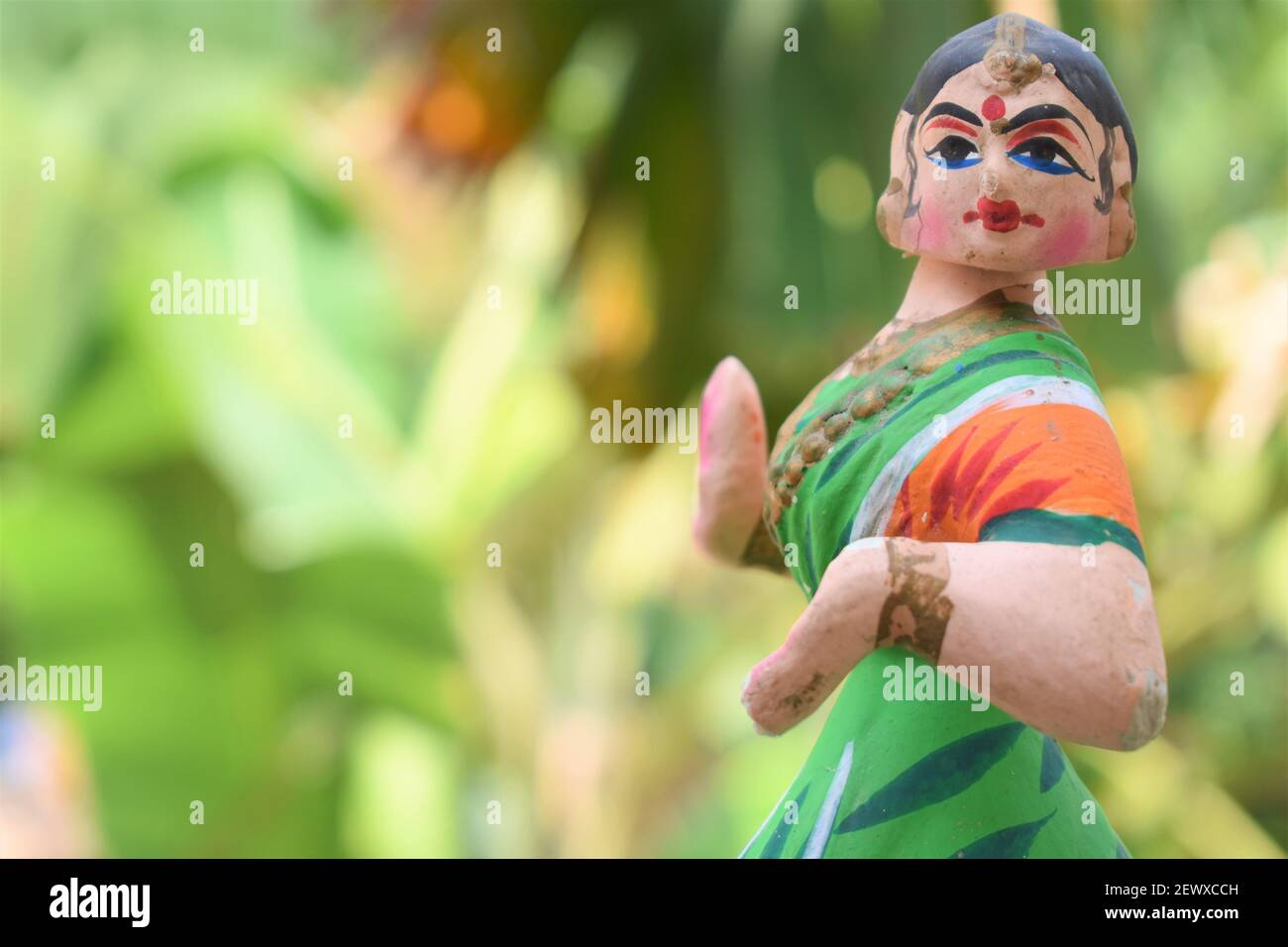 Thanjavur dancing doll in Tamilnadu. Indian toy and traditional dress