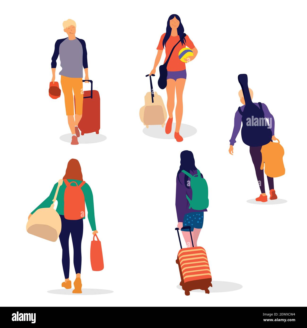 Vacation and adventure travel to the world vector Stock Vector Image ...