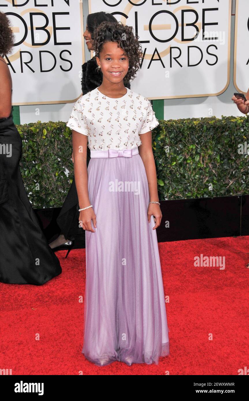 Actress Quvenzhane Wallis arrives at the 72nd Annual Golden Globe