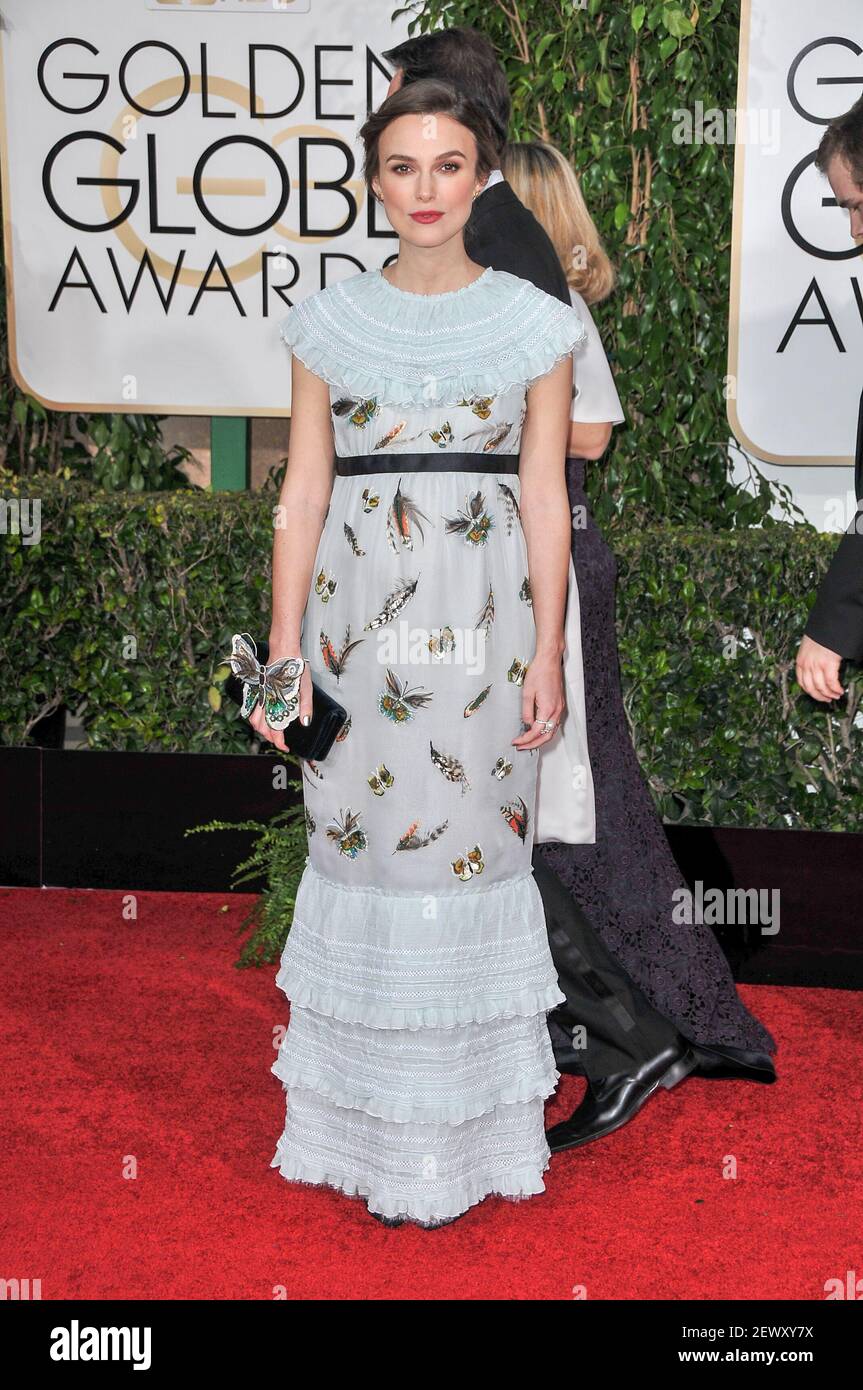 Actress Keira Knightley arrives at the 72nd Annual Golden Globe Awards