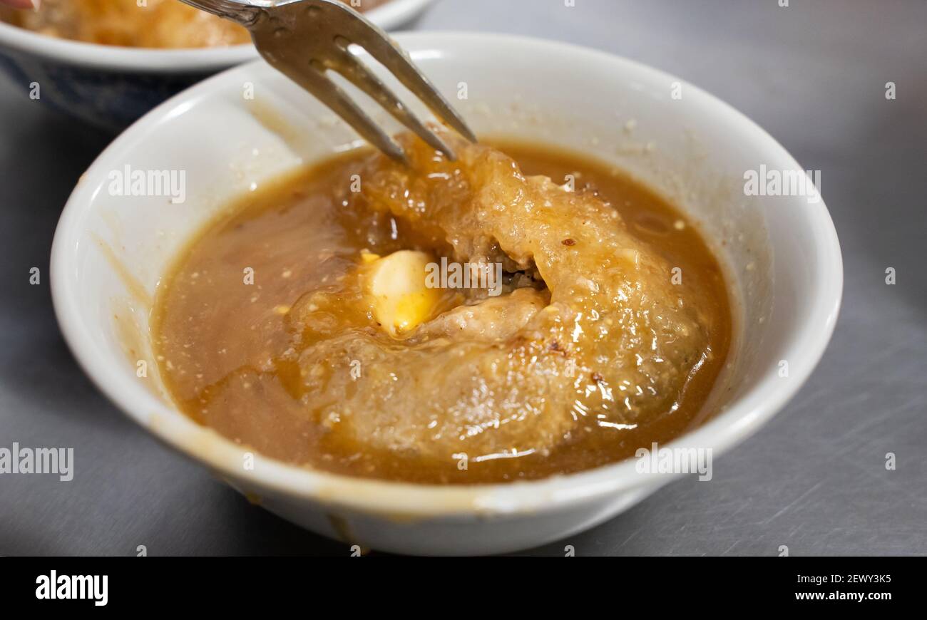 Taiwanese meatball - Delicious street food Bawan (Ba wan), steamed and ...