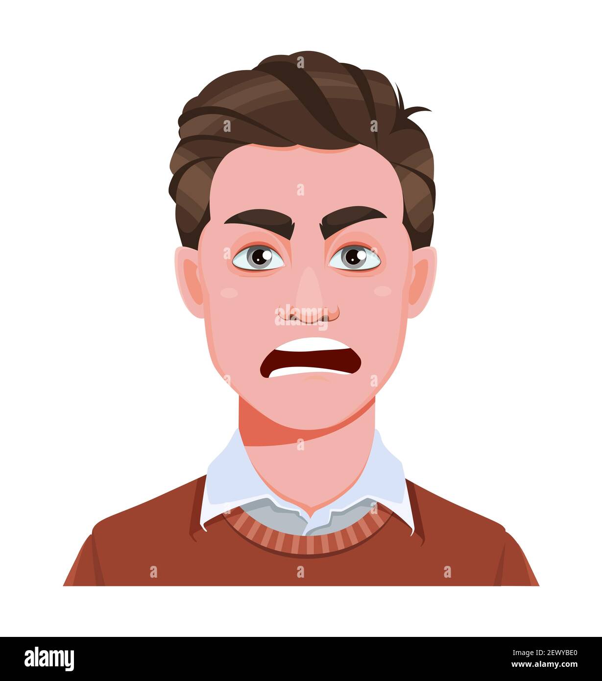 Cartoon of angry man hi-res stock photography and images - Page 3 - Alamy