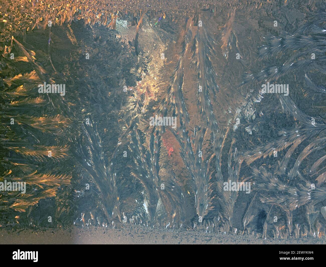 The patterns made by the frost on the window Stock Photo - Alamy