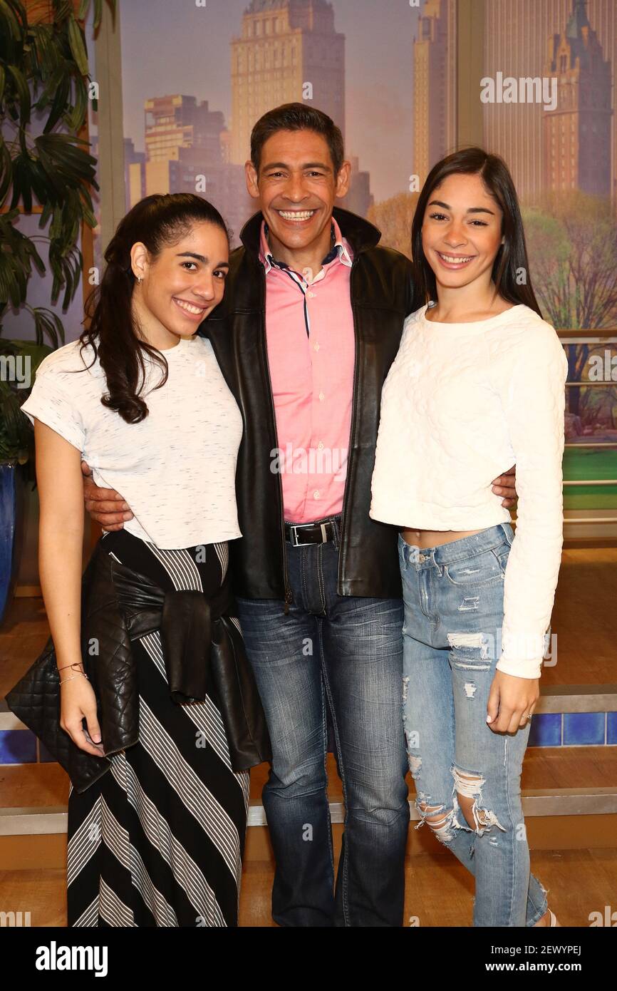 MIAMI - FLORIDA, JANUARY 30: Nathalia Lozada, Ex Menudo Johnny Lozada and  Thalia Lozada are seen at "Despierta America" morning show on January 30,  2015 in Miami, Florida: (Photo by Alberto E.