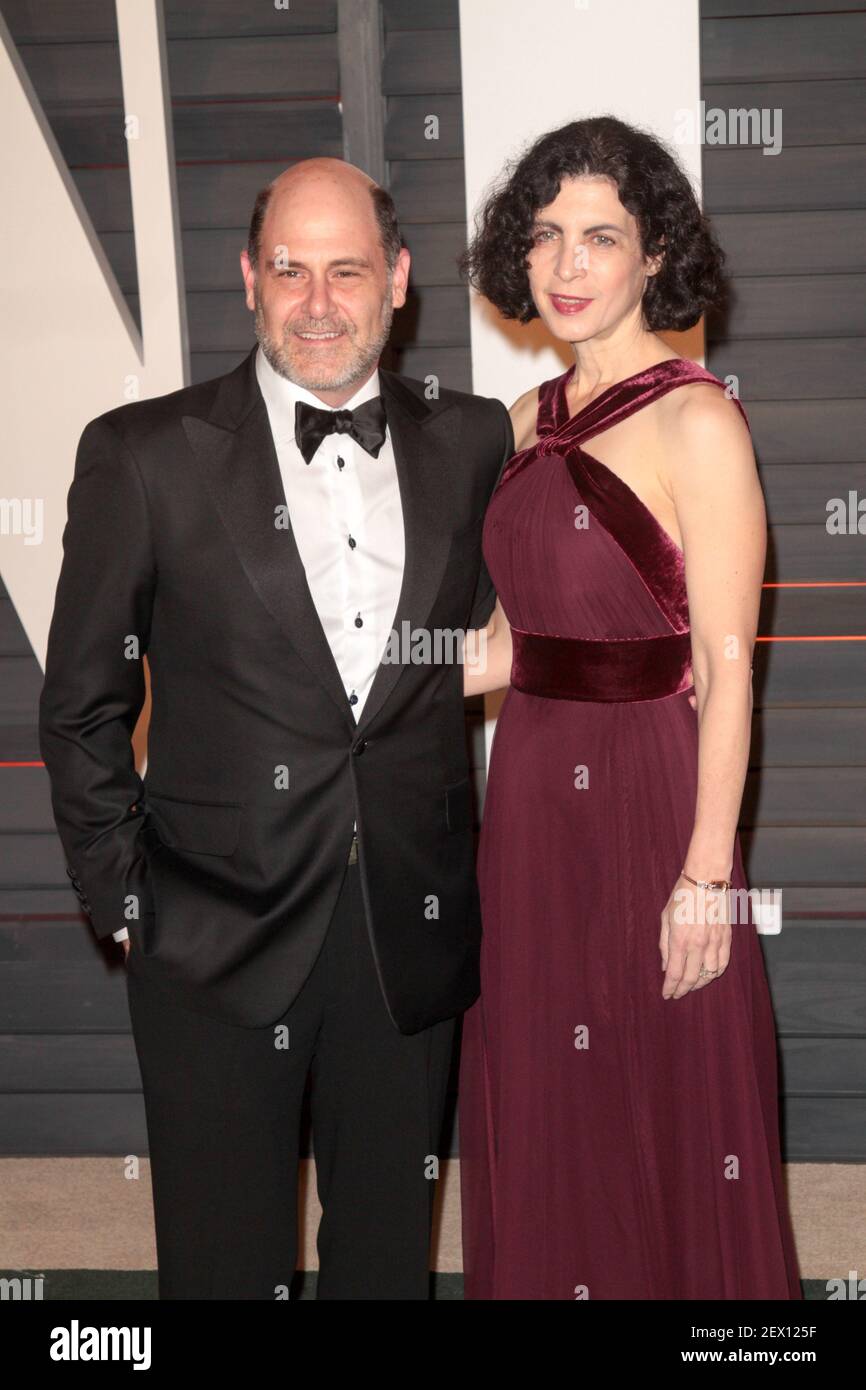 Mad Men Creator Matthew Weiner and his wife arrive at the 2015 Vanity ...