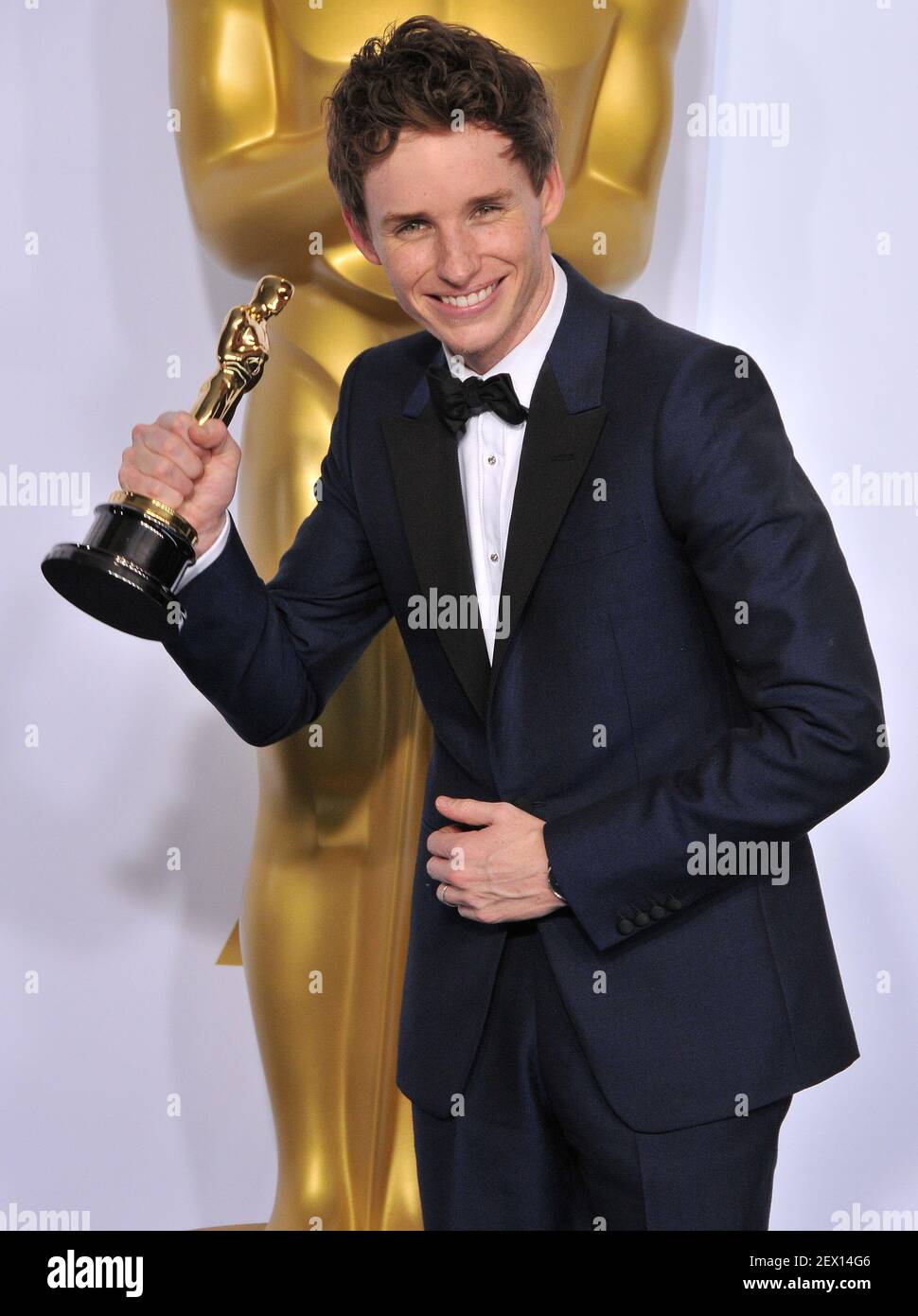 Actor Eddie Redmayne winner of the Best Actor in a Leading Role Award ...