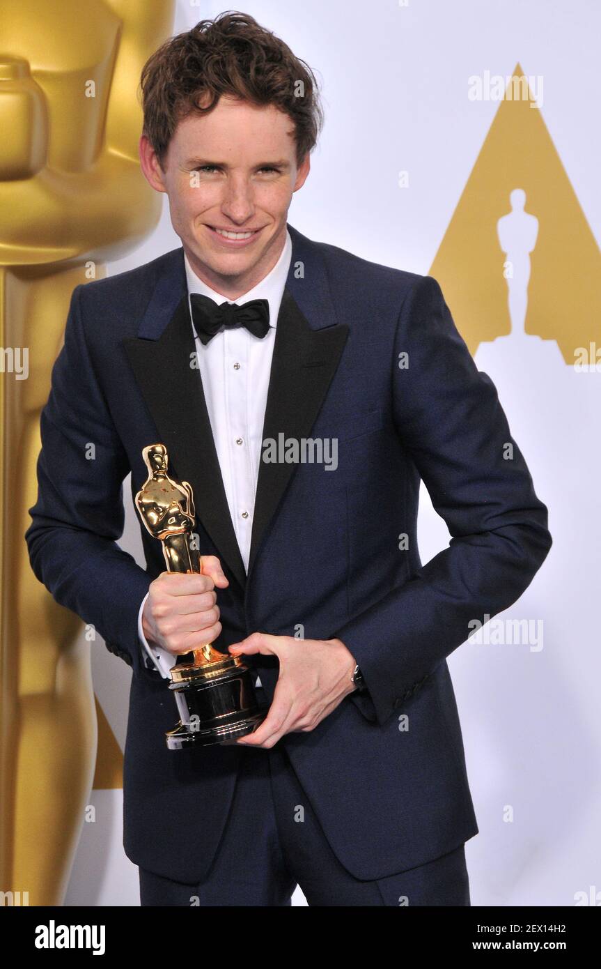 Actor Eddie Redmayne winner of the Best Actor in a Leading Role Award ...