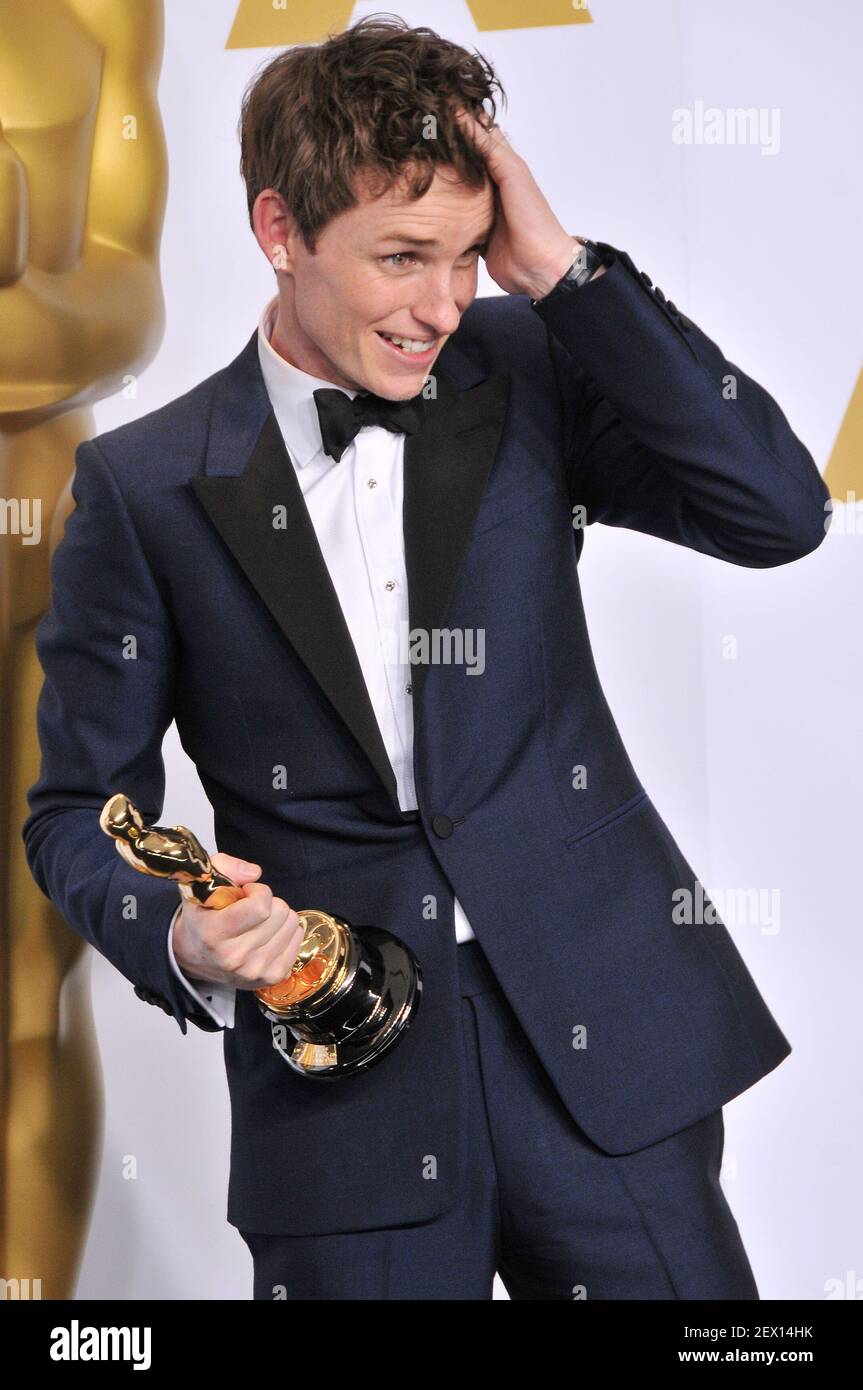 Actor Eddie Redmayne winner of the Best Actor in a Leading Role Award ...