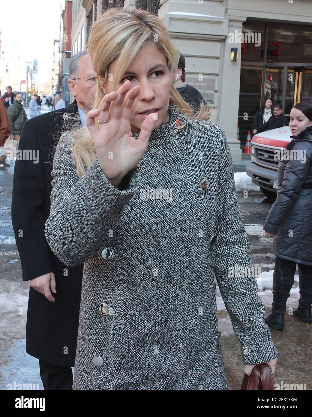 Liza Ghorbani leaves the New York State Supreme Court Civil Branch on