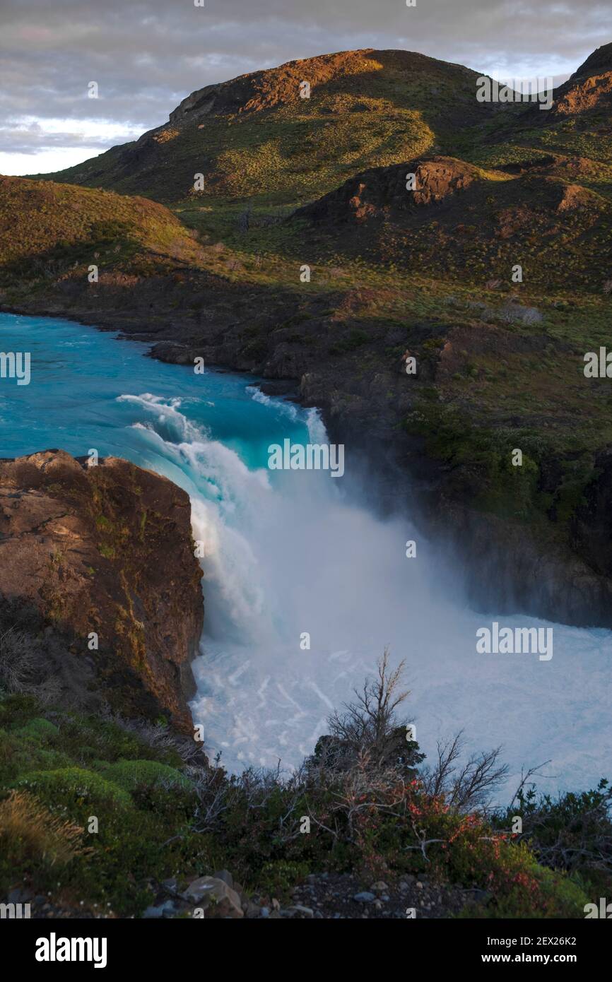 Salto Grande falls and rapids, Paine river, Torres del Paine National ...
