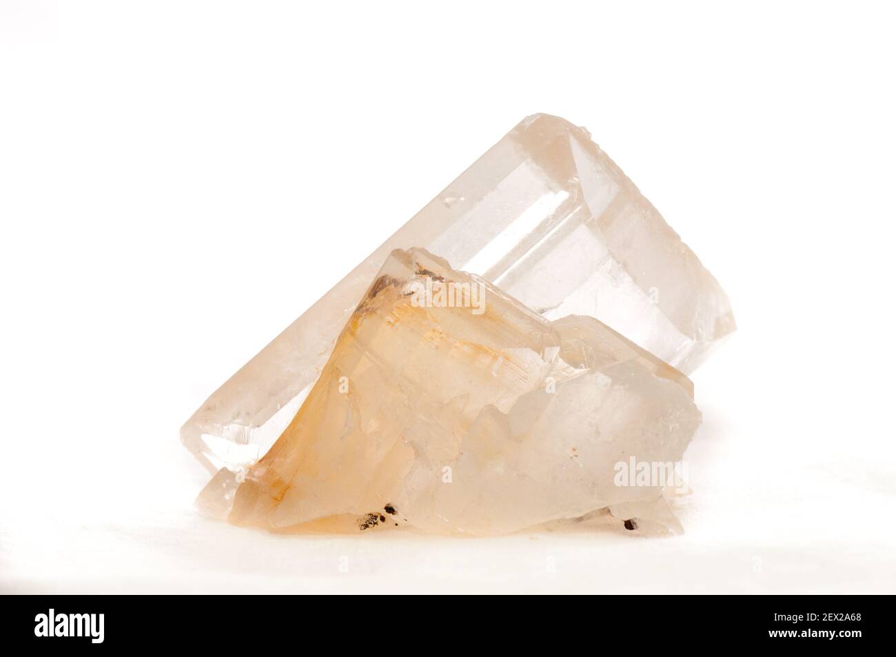 barite rose crystal mineral sample,a rare earth mineral Stock Photo