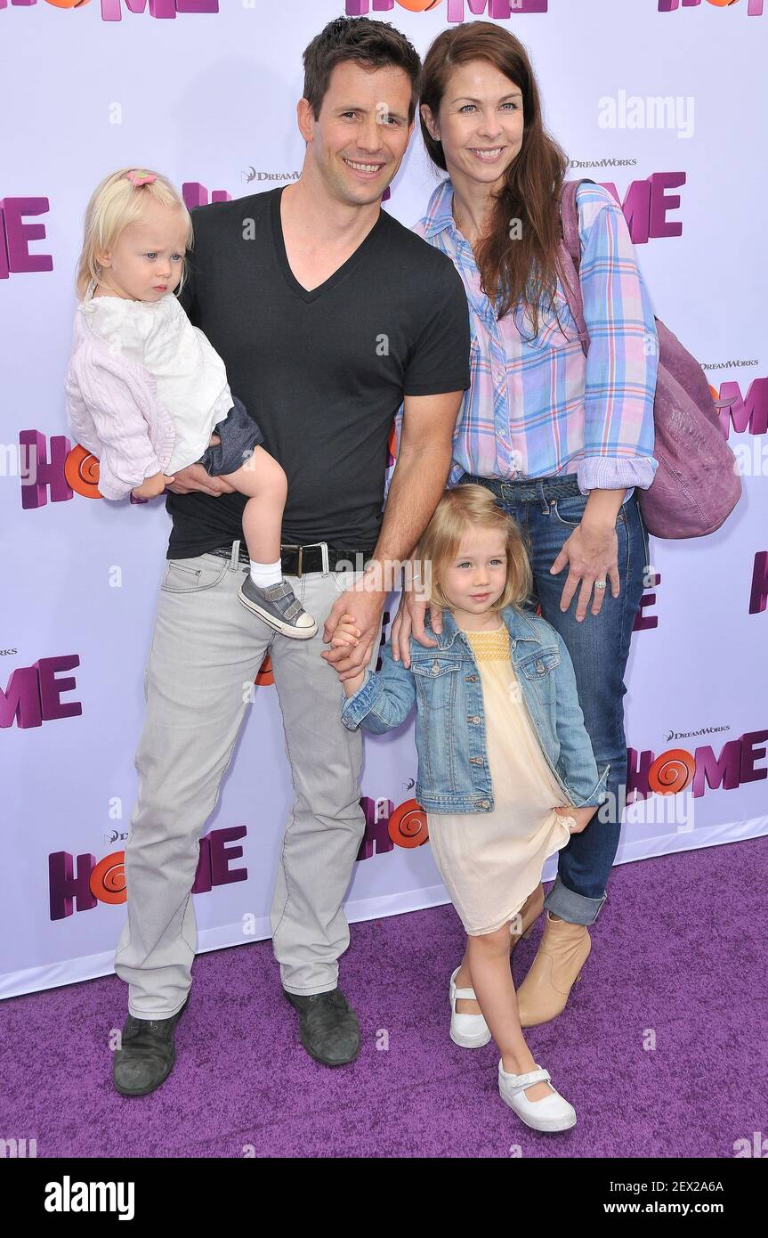 (L-R) Christian Oliver, Jessica Mazur & Daughters arrives at the 