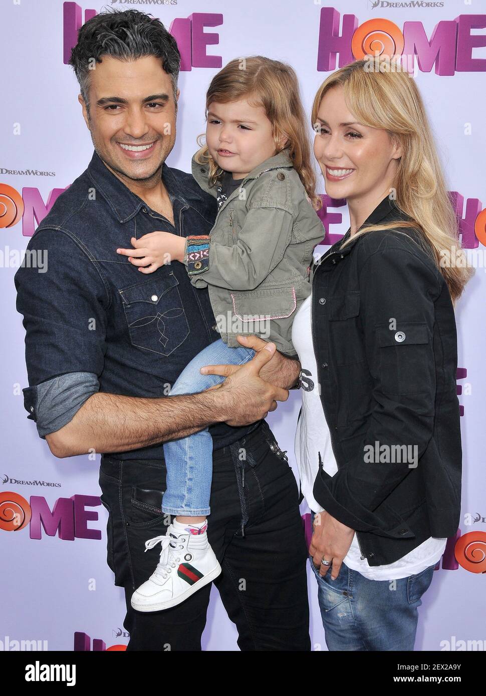 (L-R) Jaime Camil, Elena Camil & Heidi Balvanera arrives at the 
