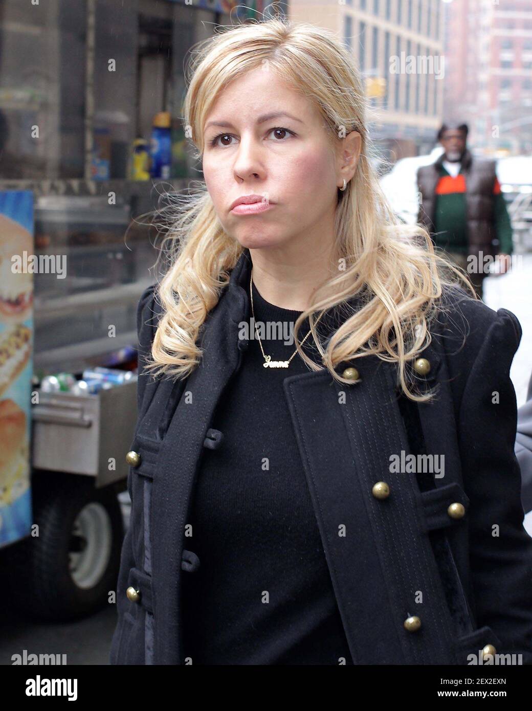Journalist Liza Ghorbani leaves the Manhattan Supreme Court in New York