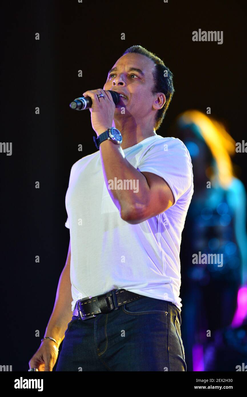 Jon Secada performs onstage during the Miami Beach 100th birthday