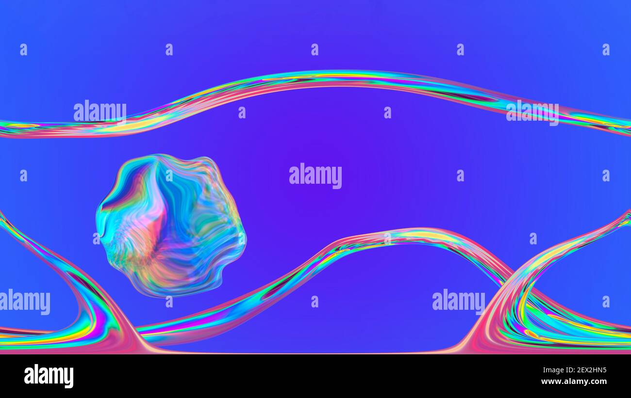 Abstract futuristic background with rainbow shape. 3d image Stock Photo