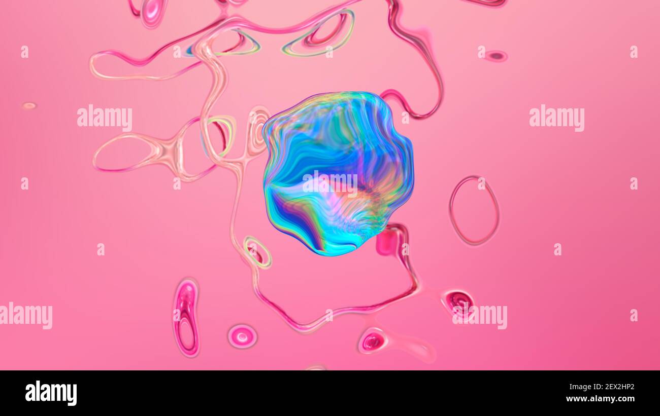 Abstract futuristic background with rainbow shape. 3d image Stock Photo