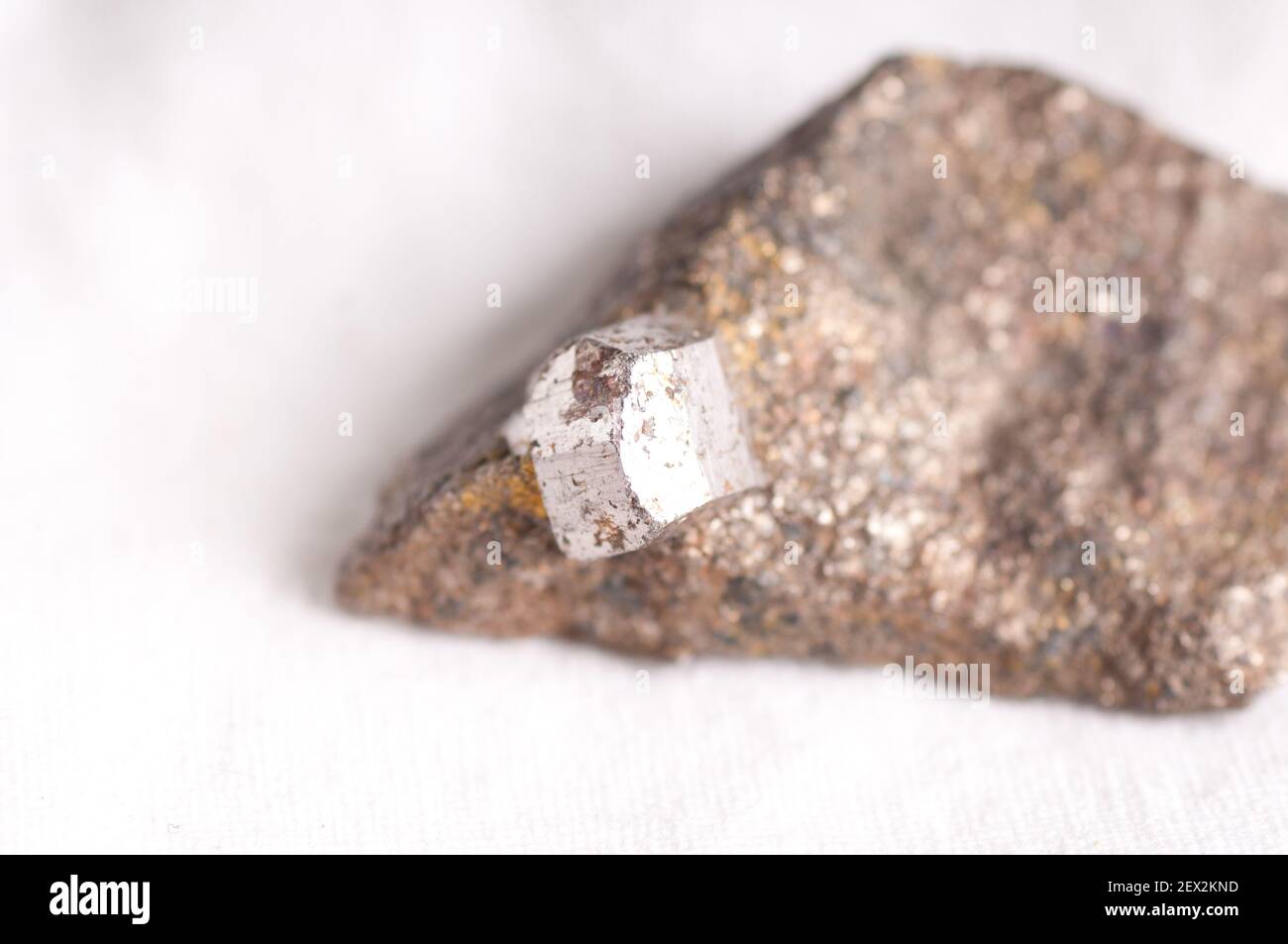 cobaltite or cobalt mineral sample used in manufacturing Stock Photo