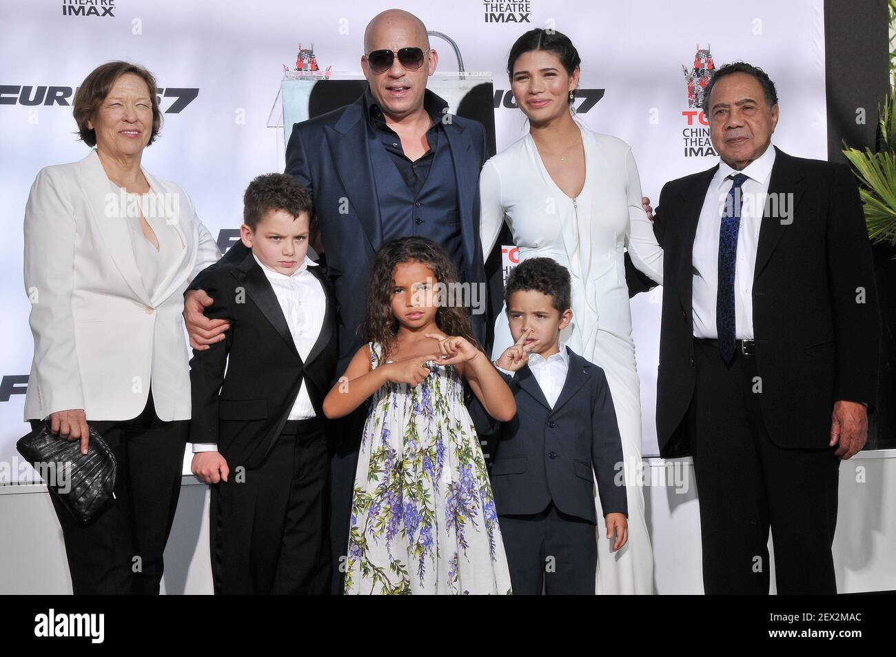 Vin Diesel Paloma Jimenez And Family At The Vin Diesel Hand Vin Diesel Paloma Jimenez And Family At The Vin Diesel Hand