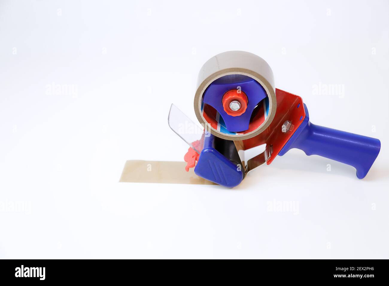 Packaging tape gun dispenser against white background Stock Photo Alamy