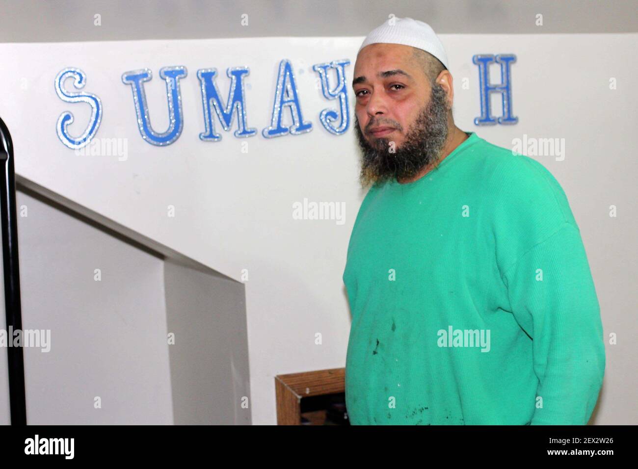 Exclusive *** In bedroom, daughter's name. At home with Abu Bakr