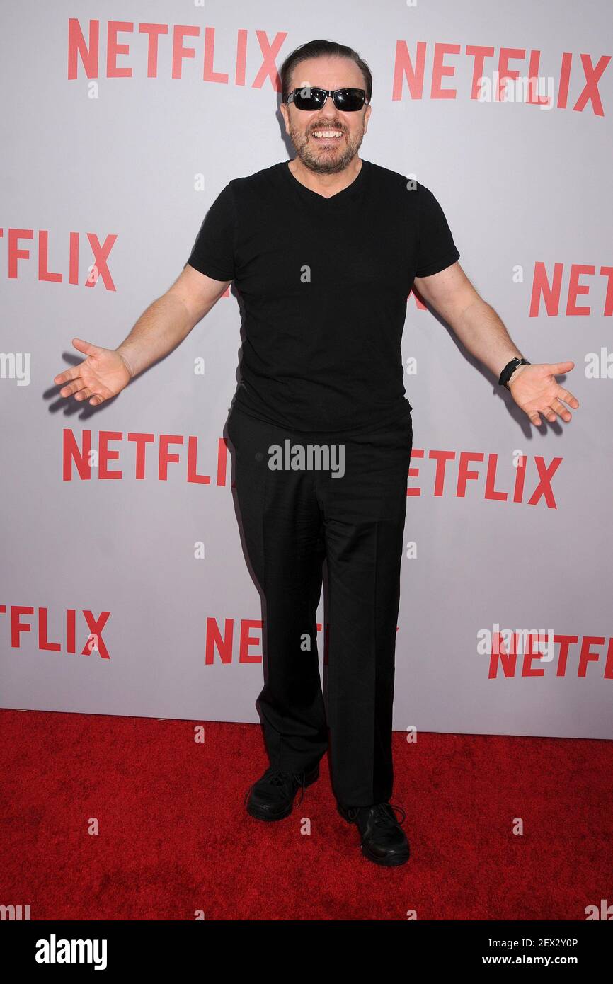 8 April 2015 - Los Angeles, California - Ricky Gervais. Netflix "Derek