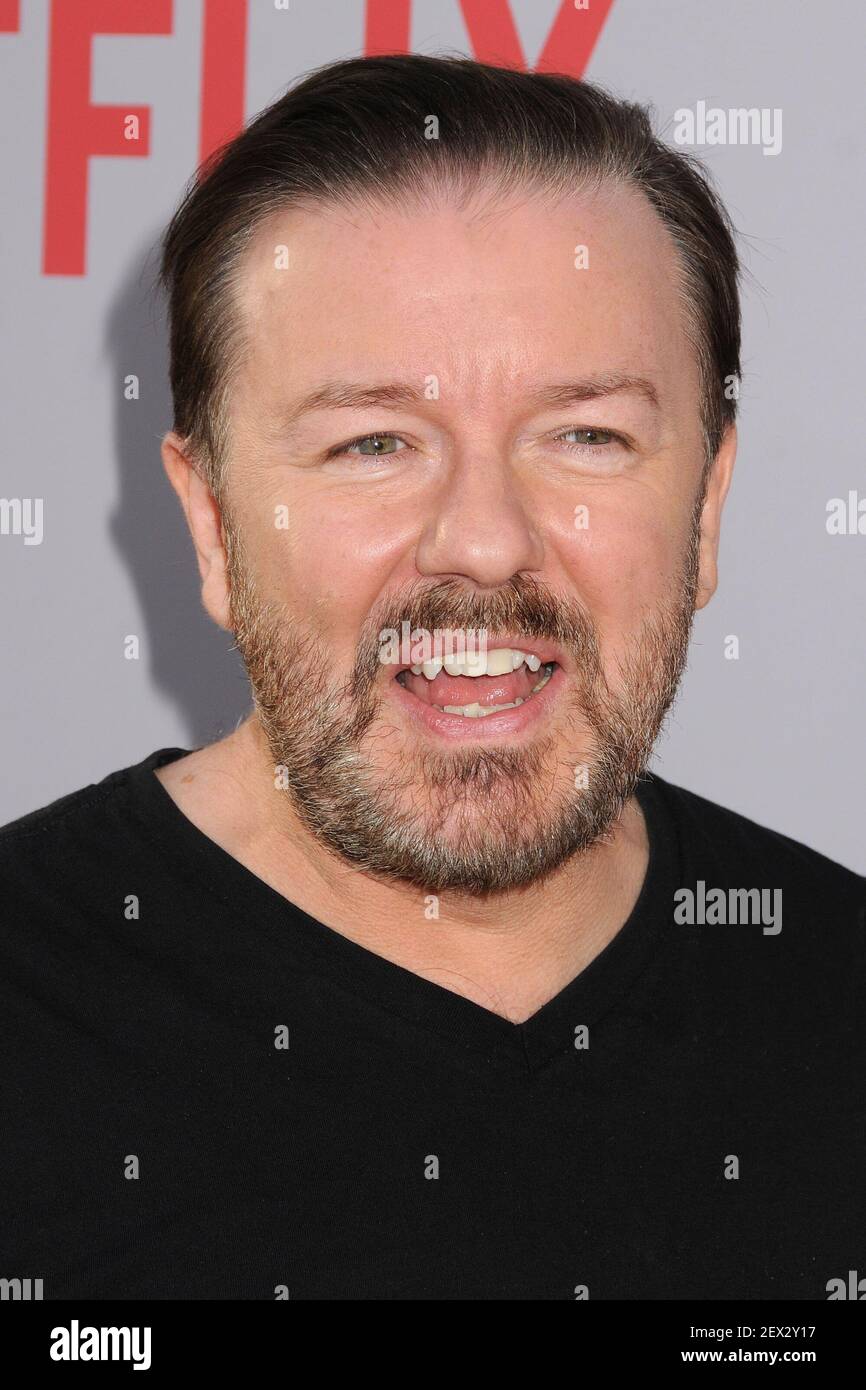 8 April 2015 - Los Angeles, California - Ricky Gervais. Netflix 