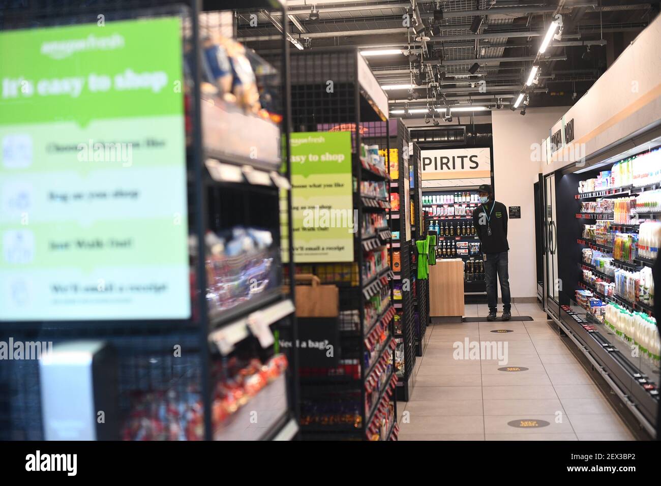 The Amazon Fresh grocery store in Ealing, west London, which is the