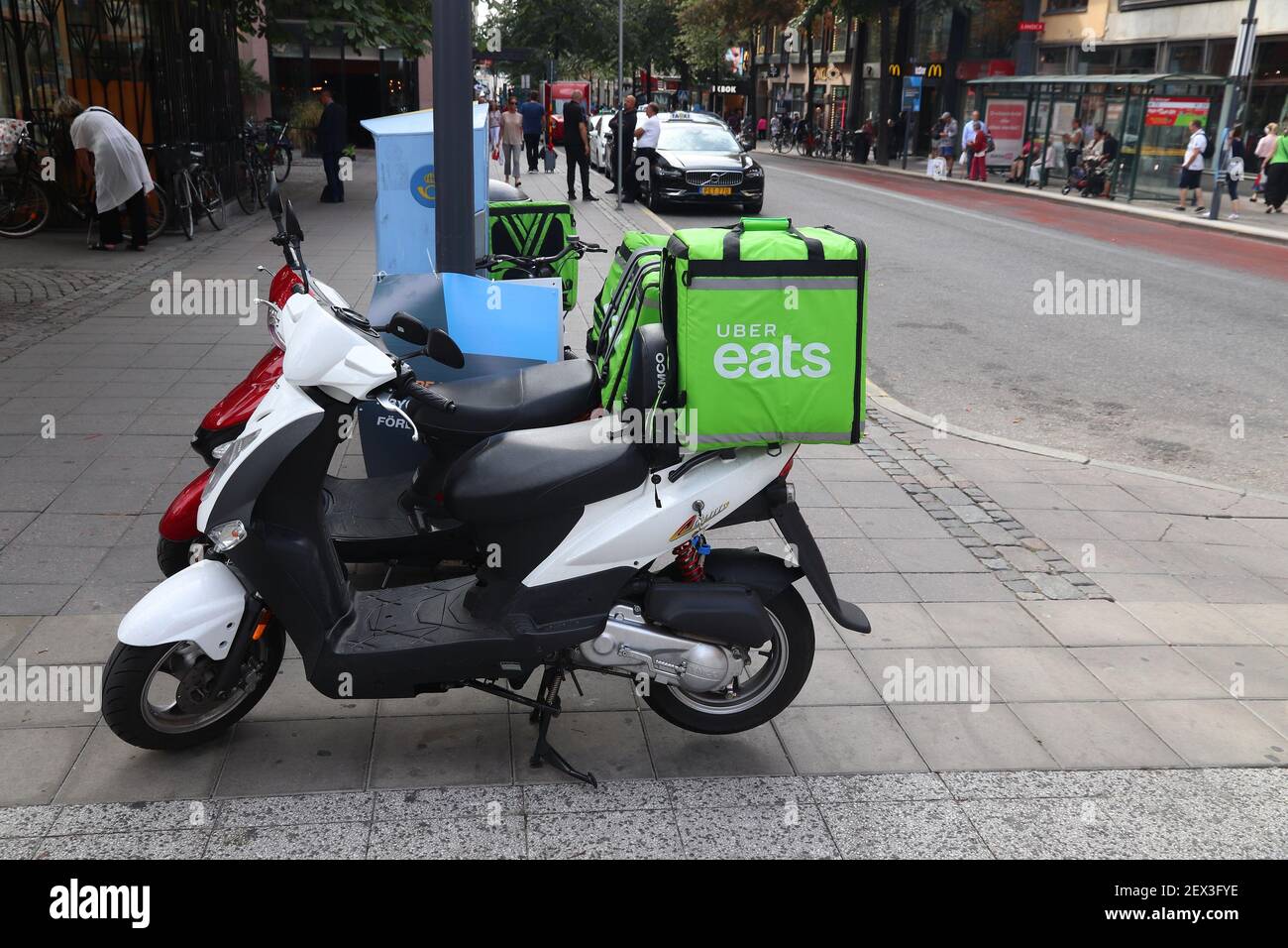 STOCKHOLM SWEDEN AUGUST 23 2018 Uber Eats food delivery
