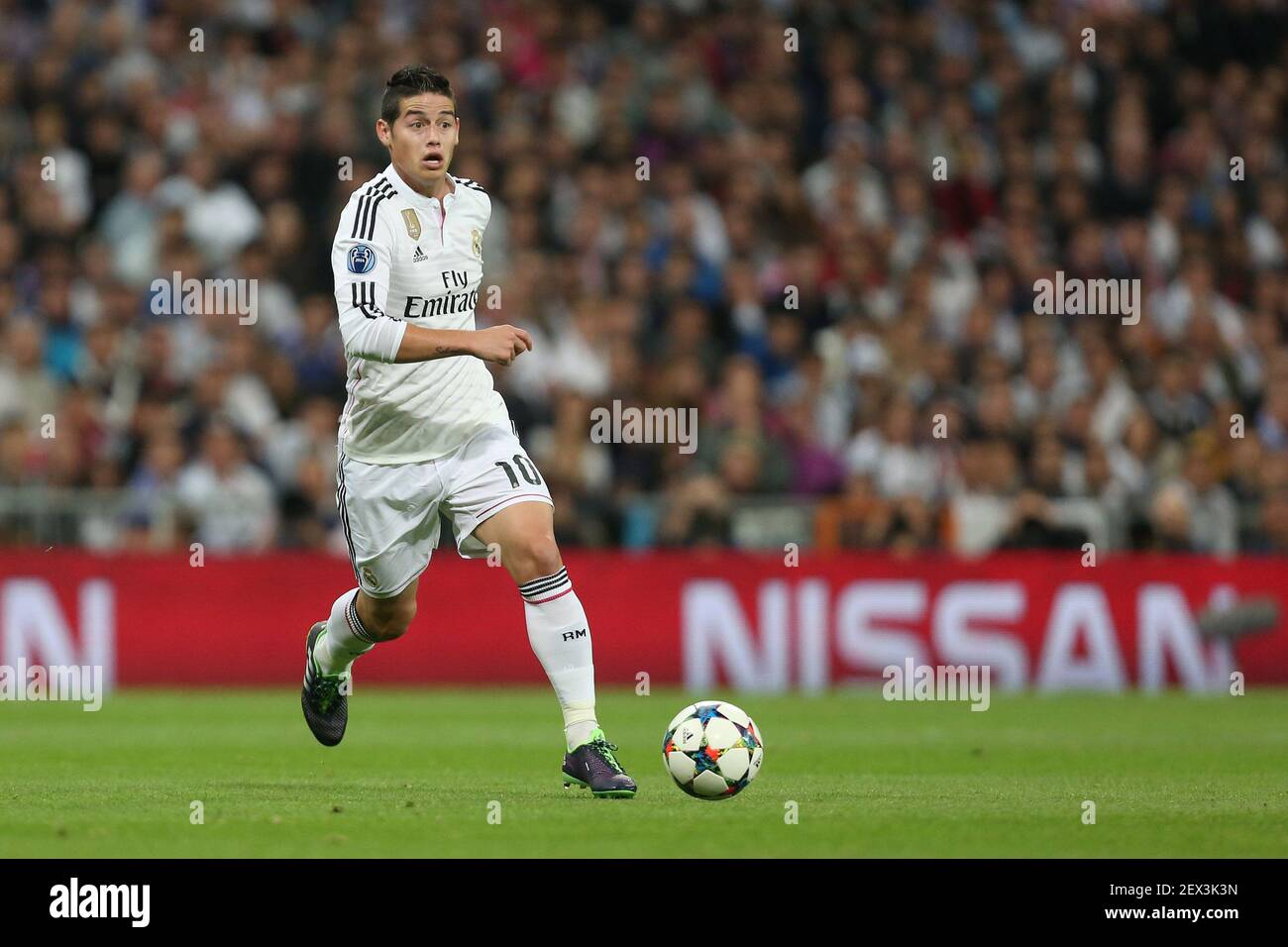 April 22, 2015 - Madrid, United Kingdom - James Rodriguez of Real Madrid - Real  Madrid vs. Atletico Madrid - UEFA Champions League - Quarter Final Second  Leg - Santiago Bernabeu -