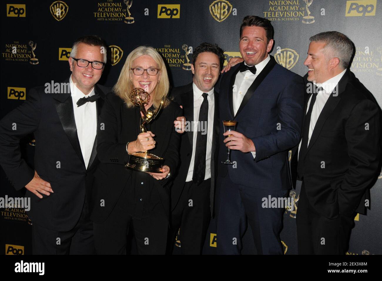 26 April 2015 - Burbank, California - Jonathan Norman, Mary Connelly, Andy  Lassner, Kevin Leman, Ed Glavin. The 42nd Annual Daytime Emmy Awards -  Press Room held at Warner Bros. Studios. Photo