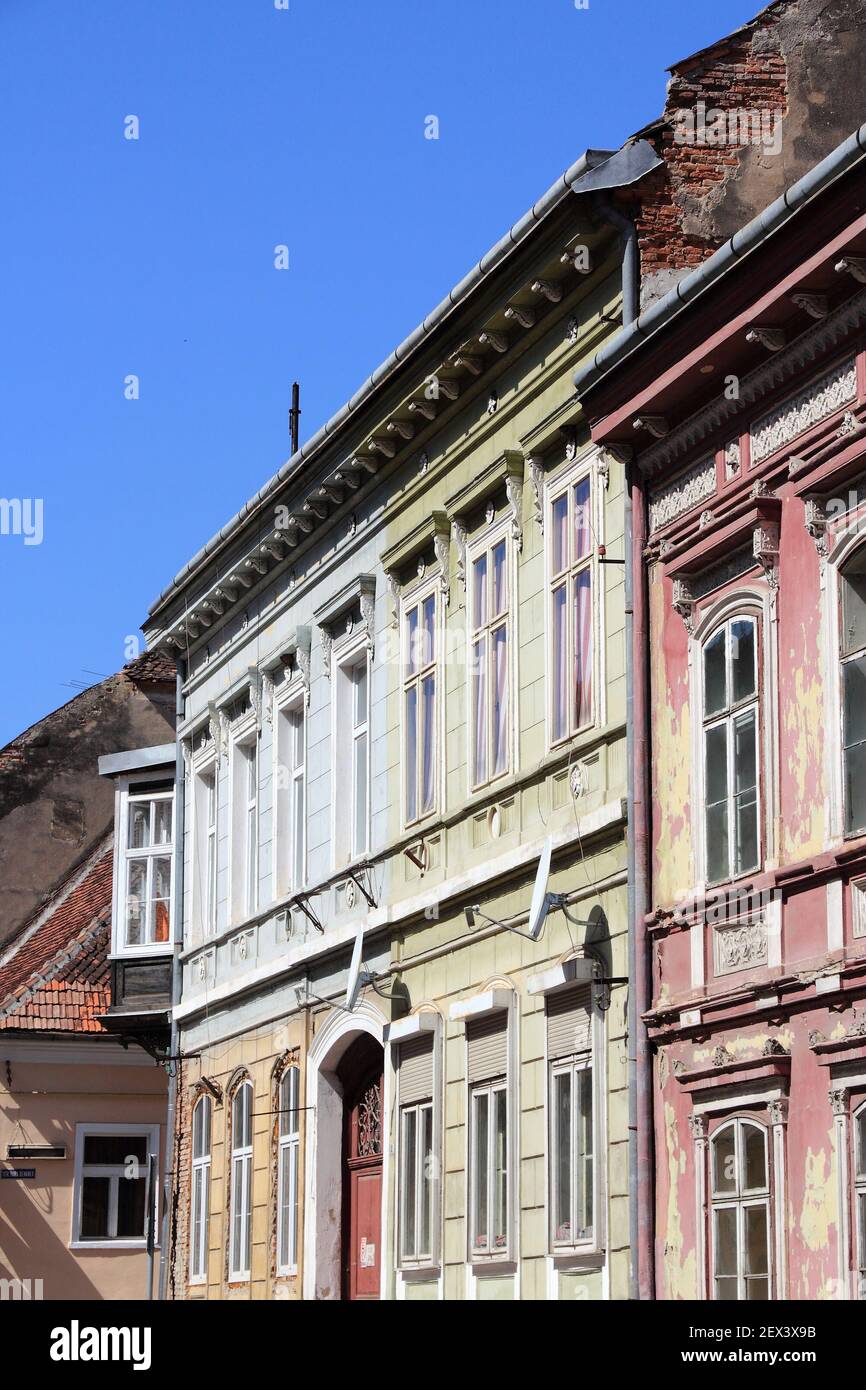 Brasov Schei district. Town in Transylvania, Romania. Stock Photo