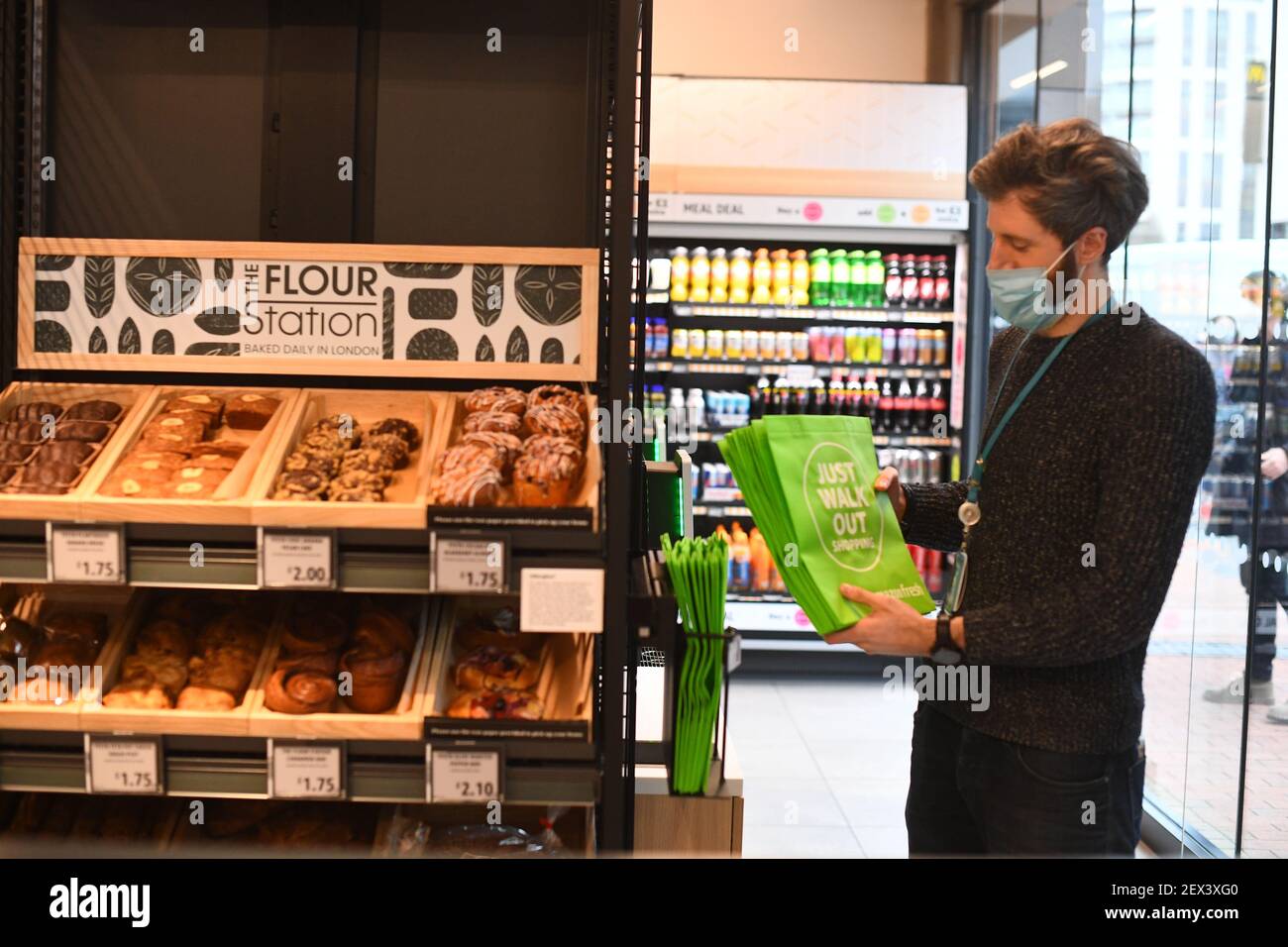 The Amazon Fresh grocery store in Ealing, west London, which is the