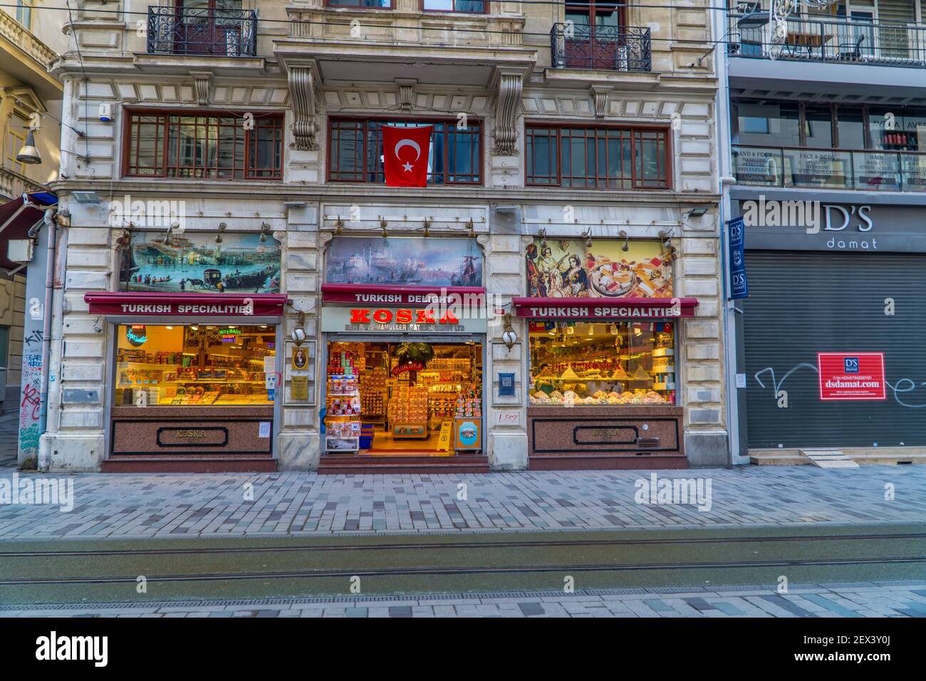 Istanbul, Turkey February 1, 2021 Turkish delight delicacy food
