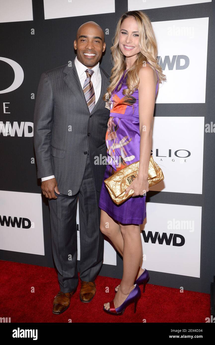 Former NFL player Tiki Barber and Traci Lynn Johnson attend the 2015